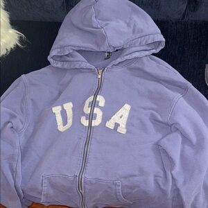Forever 21 Purple USA Hoodie